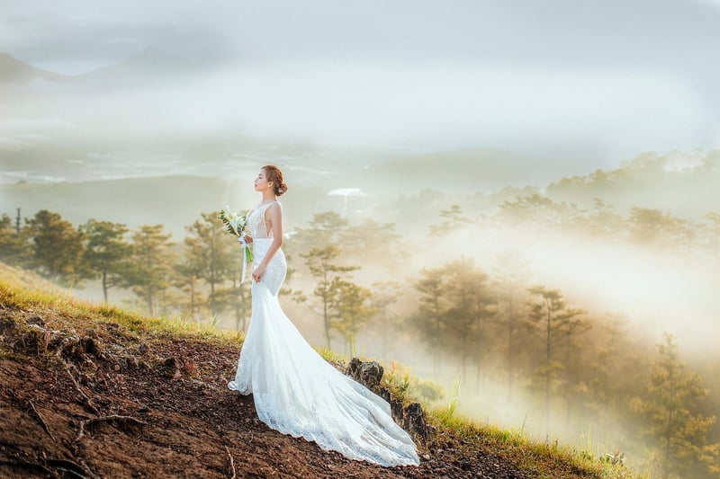Bride in a Classic Wedding Gown