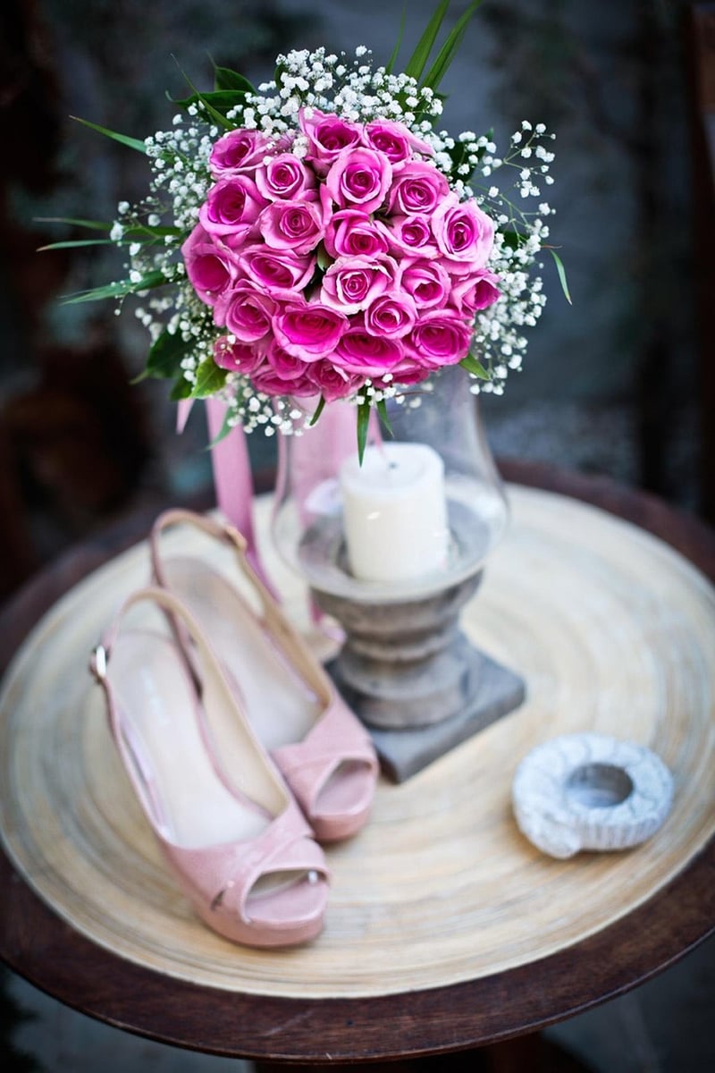 Outdoor wedding floral arch