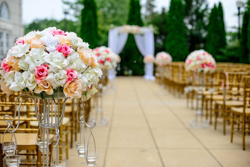 Wedding floral arbor